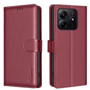 For Redmi Note 14 5G Litchi Texture RFID Anti-theft Leather Phone Case(Red)