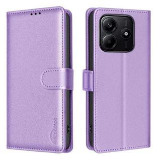 For Redmi Note 14 5G Litchi Texture RFID Anti-theft Leather Phone Case(Purple)