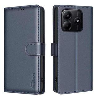 For Redmi Note 14 5G Litchi Texture RFID Anti-theft Leather Phone Case(Blue)