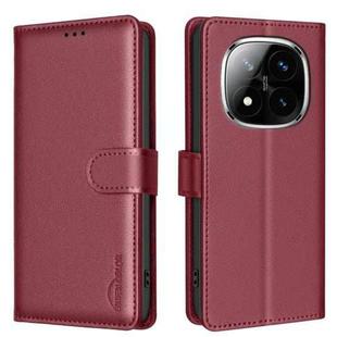 For Redmi Note 14 Pro 5G / Note 14 Pro+ 5G  Litchi Texture RFID Anti-theft Leather Phone Case(Red)