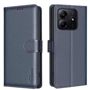 For Redmi Note 14 4G 163.25mm Litchi Texture RFID Anti-theft Leather Phone Case(Blue)