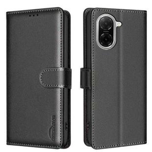 For Redmi A5 4G 171.7mm Litchi Texture RFID Anti-theft Leather Phone Case(Black)