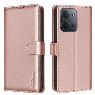 For Redmi 15C 4G 173.1mm / 15C 5G 173.1mm Litchi Texture RFID Anti-theft Leather Phone Case(Gold)