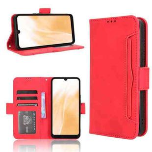 For Fujitsu Arrows We2 Skin Feel Calf Texture Card Slots Leather Phone Case(Red)