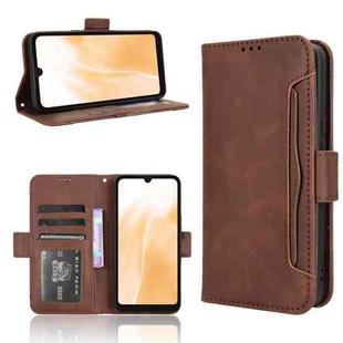 For Fujitsu Arrows We2 Skin Feel Calf Texture Card Slots Leather Phone Case(Brown)