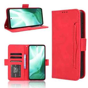 For Fujitsu Arrows We2 Plus Skin Feel Calf Texture Card Slots Leather Phone Case(Red)