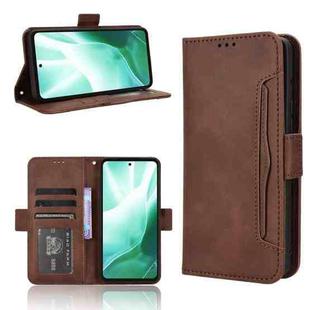 For Fujitsu Arrows We2 Plus Skin Feel Calf Texture Card Slots Leather Phone Case(Brown)