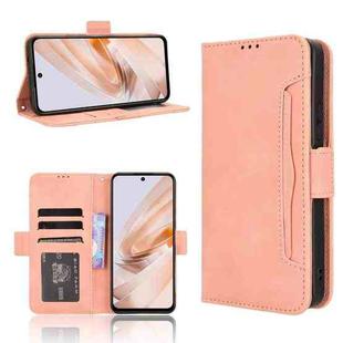 For Redmi 13 4G / Note 13R 5G Skin Feel Calf Texture Card Slots Leather Phone Case(Pink)