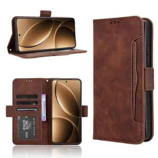 For Redmi K80 / K80 Pro Skin Feel Calf Texture Card Slots Leather Phone Case(Brown)