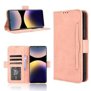 For Redmi Note 14 Pro 4G Skin Feel Calf Texture Card Slots Leather Phone Case(Pink)