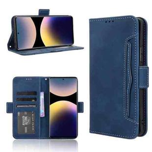 For Redmi Note 14 Pro 4G Skin Feel Calf Texture Card Slots Leather Phone Case(Blue)