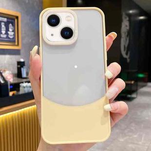 For iPhone 14 Plus Dual Color Stitching PC Hybrid TPU Phone Protective Case(Yellow)