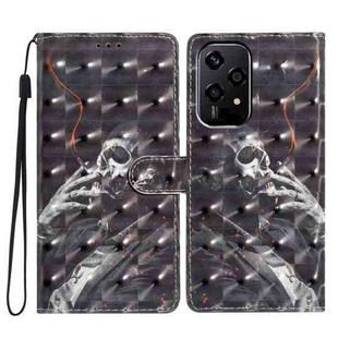 For Honor 200 Lite Global 3D Pattern Leather Phone Case(Skull)