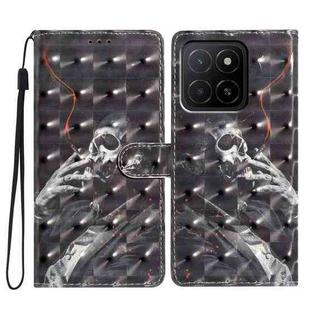 For Honor X5b 4G 3D Pattern Leather Phone Case(Skull)