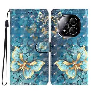 For Redmi Note 14 Pro+ 5G 3D Pattern Leather Phone Case(3D Butterfly)