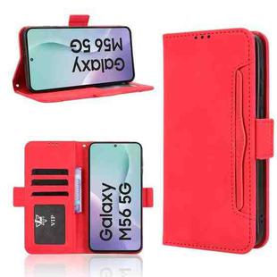 For Samsung Galaxy M56 5G Skin Feel Calf Texture Card Slots Leather Phone Case(Red)