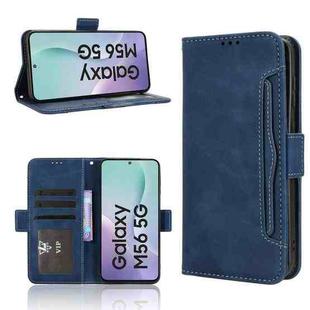 For Samsung Galaxy M56 5G Skin Feel Calf Texture Card Slots Leather Phone Case(Blue)