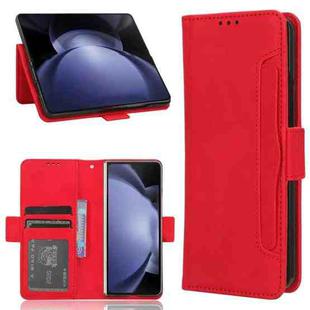 For Samsung Galaxy Z Fold6 Skin Feel Calf Texture Card Slots Leather Phone Case(Red)