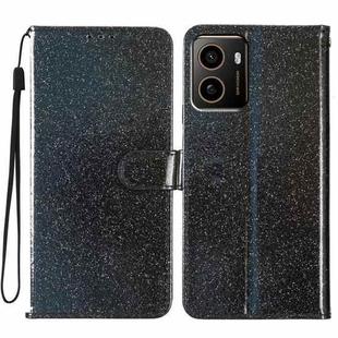 For HMD Pulse+ Glitter Powder Flip Leather Phone Case(Black)