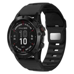 For Garmin Fenix 7X / 7X Pro Rough Style Silicone Quick Release Watch Band(Black)