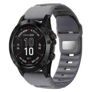 For Garmin Fenix 7X / 7X Pro Rough Style Silicone Quick Release Watch Band(Grey)