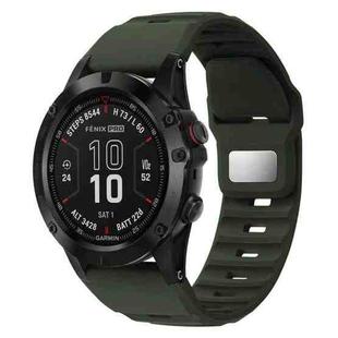 For Garmin Fenix 7X / 7X Pro Rough Style Silicone Quick Release Watch Band(Army Green)