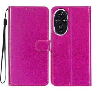 For Honor 200 Glitter Powder Flip Leather Phone Case(Rose Red)