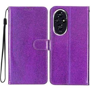 For Honor 200 Glitter Powder Flip Leather Phone Case(Purple)