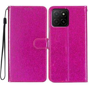 For Honor X5b 4G Glitter Powder Flip Leather Phone Case(Rose Red)