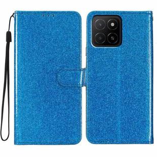 For Honor X5b 4G Glitter Powder Flip Leather Phone Case(Blue)