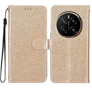For Honor Magic7 Glitter Powder Flip Leather Phone Case(Gold)