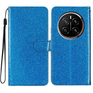 For Honor Magic7 Glitter Powder Flip Leather Phone Case(Blue)