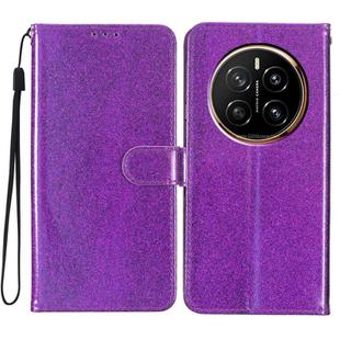 For Honor Magic7 Pro Glitter Powder Flip Leather Phone Case(Purple)