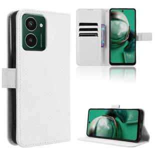 For HMD Pulse Pro / Pulse / Pulse+ Diamond Texture Leather Phone Case(White)