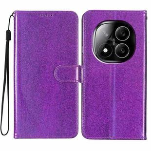 For Redmi Note 14 Pro+ 5G Glitter Powder Flip Leather Phone Case(Purple)