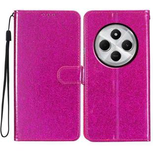 For Redmi A4 5G Glitter Powder Flip Leather Phone Case(Rose Red)