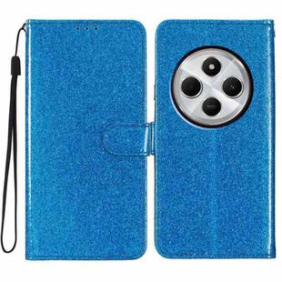 For Redmi A4 5G Glitter Powder Flip Leather Phone Case(Blue)