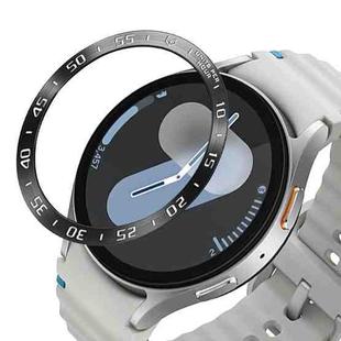 For Samsung Galaxy Watch 7 40mm Style A Smart Watch Dial Stainless Steel Bezel Ring Cover(Black)