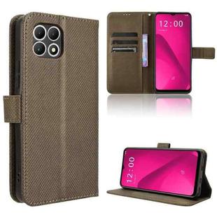 For T-Mobile Revvl 7 5G Diamond Texture Leather Phone Case(Brown)