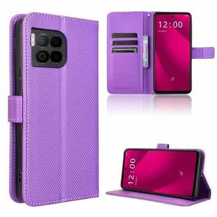 For T-Mobile Revvl 7 Pro 5G Diamond Texture Leather Phone Case(Purple)