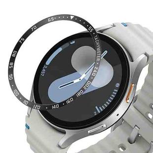 For Samsung Galaxy Watch 7 40mm Style E Smart Watch Dial Stainless Steel Bezel Ring Cover(Black)