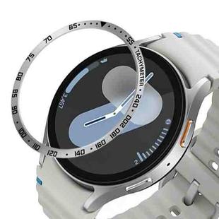 For Samsung Galaxy Watch 7 40mm Style E Smart Watch Dial Stainless Steel Bezel Ring Cover(Silver)