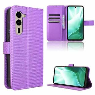 For Fujitsu Arrows We2 Plus Diamond Texture Leather Phone Case(Purple)