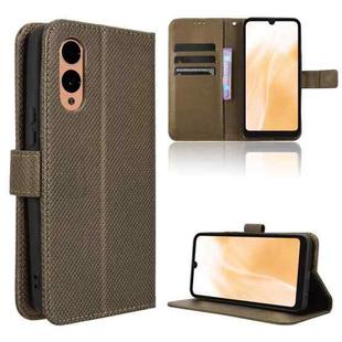 For Fujitsu Arrows We2 Diamond Texture Leather Phone Case(Brown)