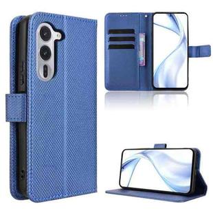 For Fujitsu Arrows Alpha F-51F Diamond Texture Leather Phone Case(Blue)