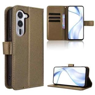 For Fujitsu Arrows Alpha F-51F Diamond Texture Leather Phone Case(Brown)