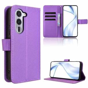 For Fujitsu Arrows Alpha F-51F Diamond Texture Leather Phone Case(Purple)