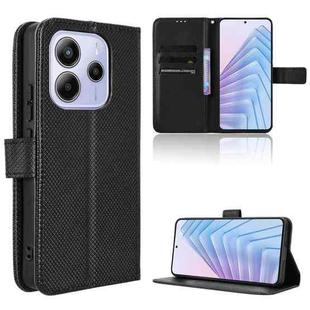 For Redmi Note 14 4G 164.84mm EU Version Diamond Texture Leather Phone Case(Black)