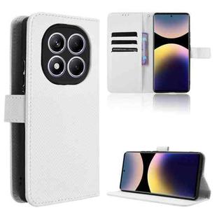 For Redmi Note 14 Pro 4G Diamond Texture Leather Phone Case(White)