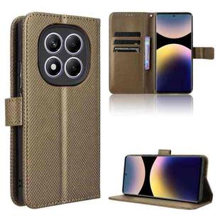 For Redmi Note 14 Pro 4G Diamond Texture Leather Phone Case(Brown)